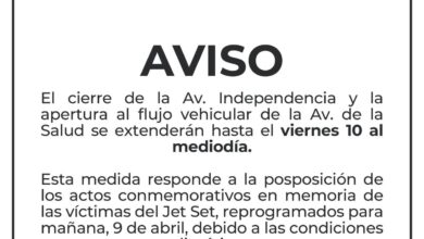 Photo of Extienden hasta el viernes apertura al tránsito en avenida de la Salud por aniversario tragedia Jet Set